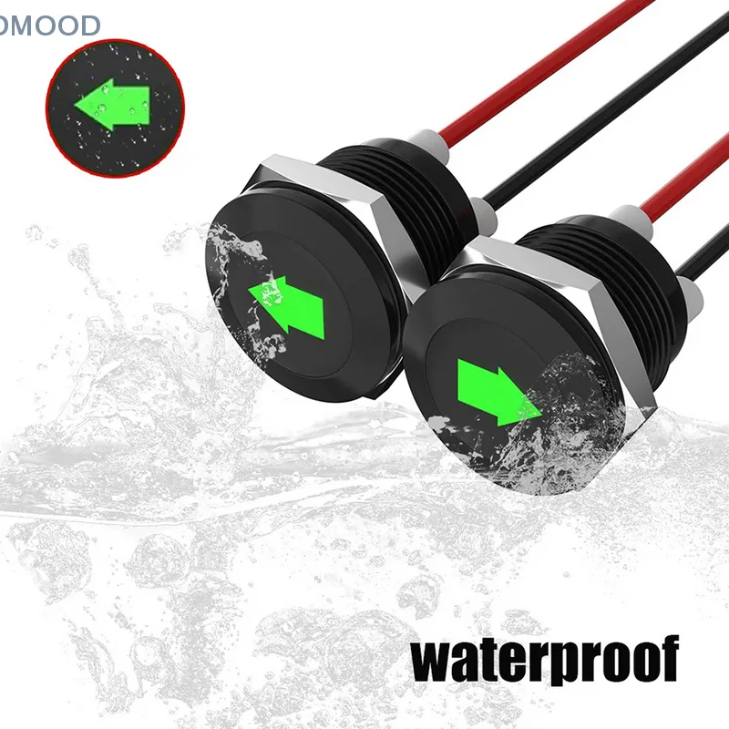 

12V LED Green Single Arrow Symbols Indicator Lamps with 12mm Wire Lead for Cars