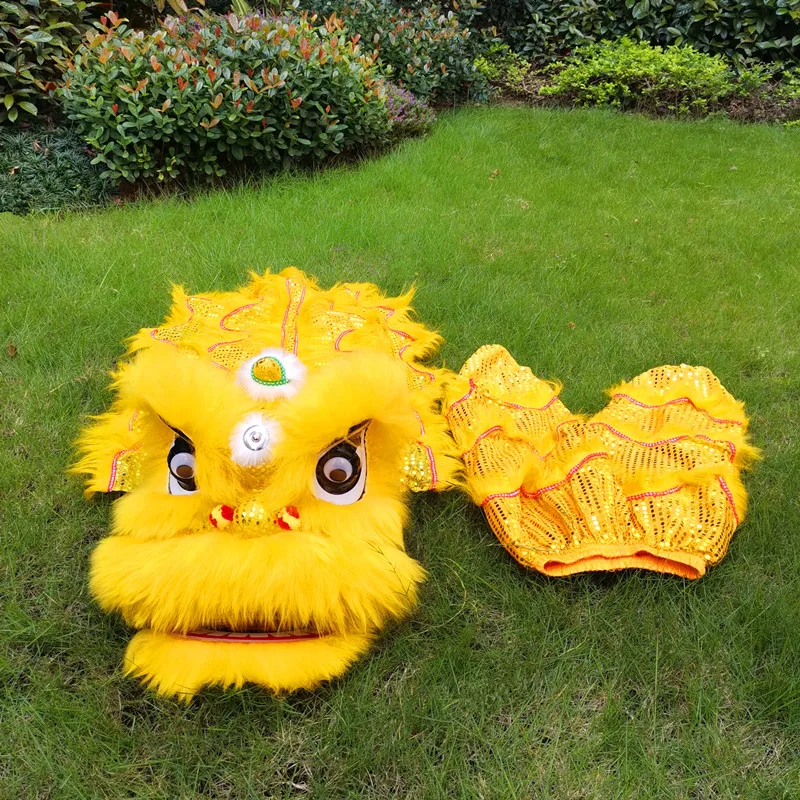 

Lion Dance Mascot Costume Props 2-5 Age 12 inch Royal Kid Children Cartoon Game Event Performing Christmas Dress Party Carnival