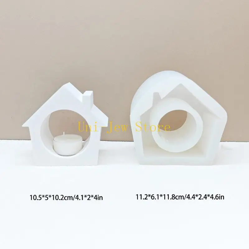 40 جيجابايت شكل منزل الشمعدان اللدائن قالب لتقوم بها بنفسك حامل شمعة الاسمنت ملموسة سيليكون قوالب الايبوكسي الراتنج قالب الحرفية #6