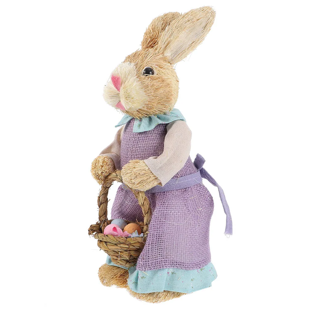 

Adorable Easter Bunny Ornament Decorative Rabbit Statue Exquisite Craftsmanship Home Office Hotel Decor Bunny Ornament