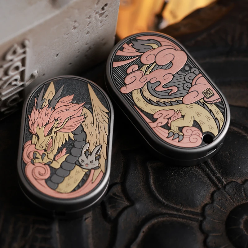 MOT グルーブスライダー EDC フィジェット ドラゴン チタン リズム