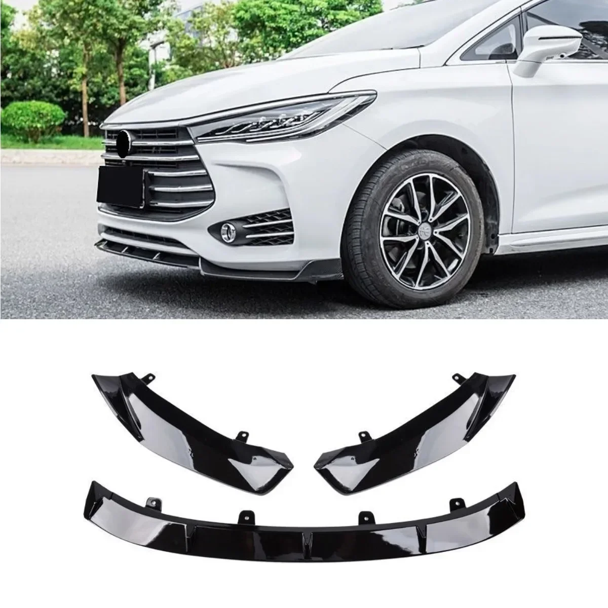 Car Front Bumper Lip Splitter Diffuser Spoiler Exterior Part For BYD SONG MAX 2017-2019 Bumper Guard Protector Car Accessories