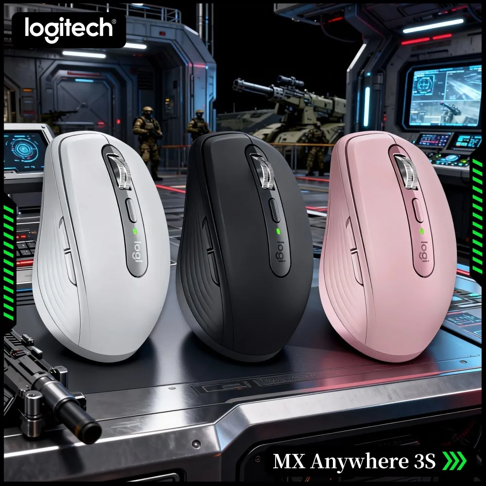 Compact MX Anywhere 3S - 8K DPI, Magspeed Wheel, Anti-Slip Grip, Great For Campus Field Trip & Short Office Visit