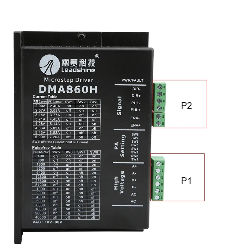 Leisa Dma860h Stepper Motor Driver Leadshine Microstep With Kit Driver Dma 860h Drive Step