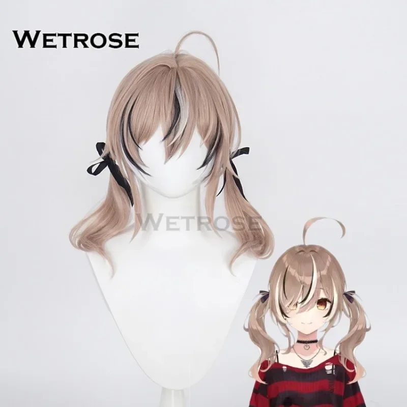 【Wetrose】In Stock Nanashi Mumei Cosplay Wig Emo Owlfit  2024 New Outfit 2 Pony Tail Hololive EN Holo Vtuber Punk Rock Halloween