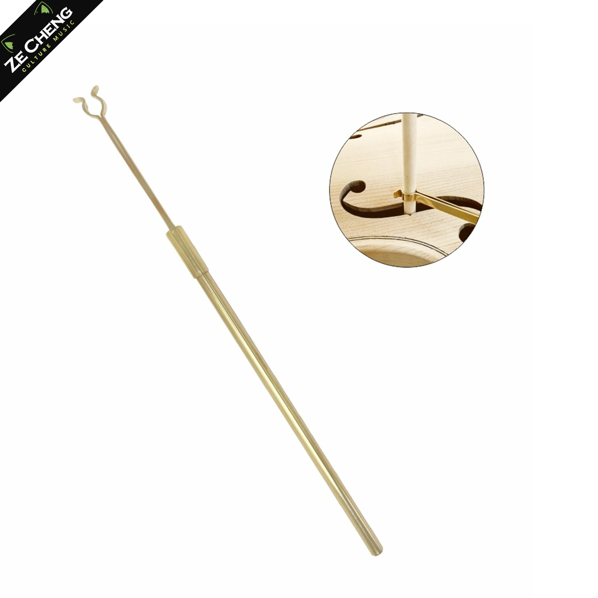 

Violin Sound Post Setter Violin Repair Tool Metal Column Hook Tool Viola Accessory 1Set