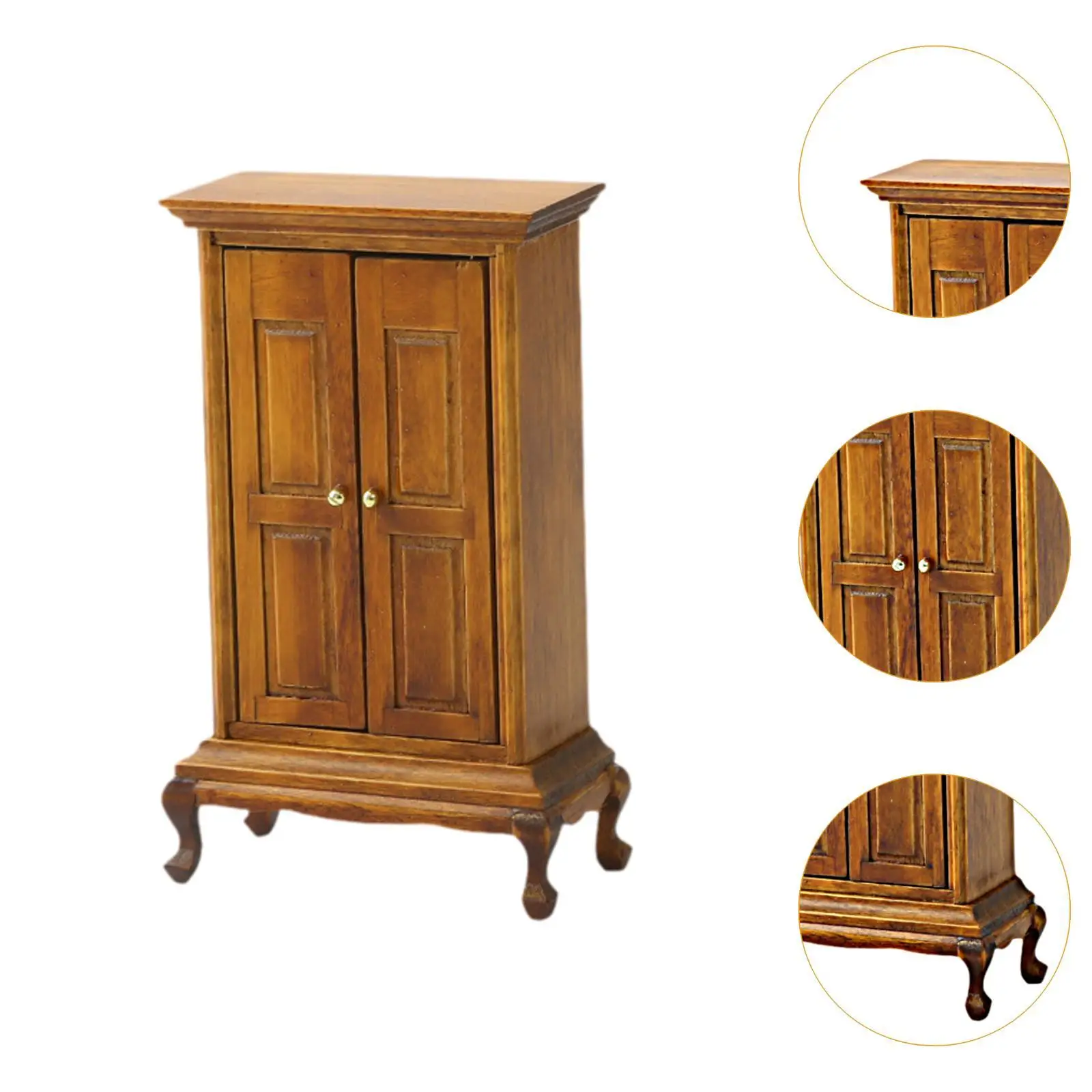 1/16 인형의 집 옷장 미니 디스플레이 캐비닛 장식 사진 소품 DIY