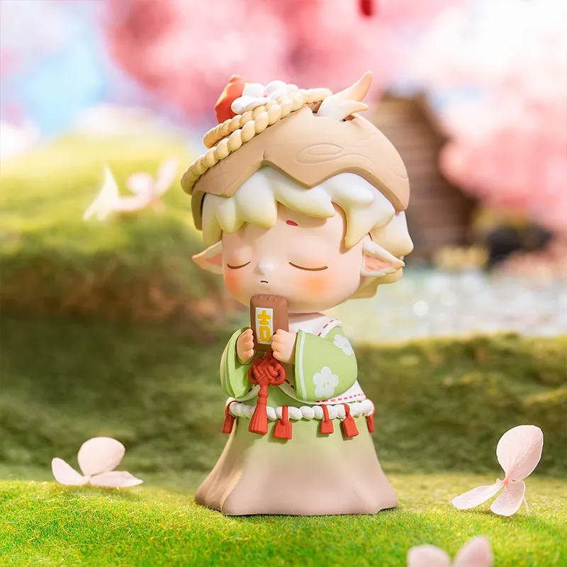 Mimi Peach Blossoms Series Anime Action Figure Guess Bag Ornament Figurines Home Decor Desktop Dolls Model Girls Gift