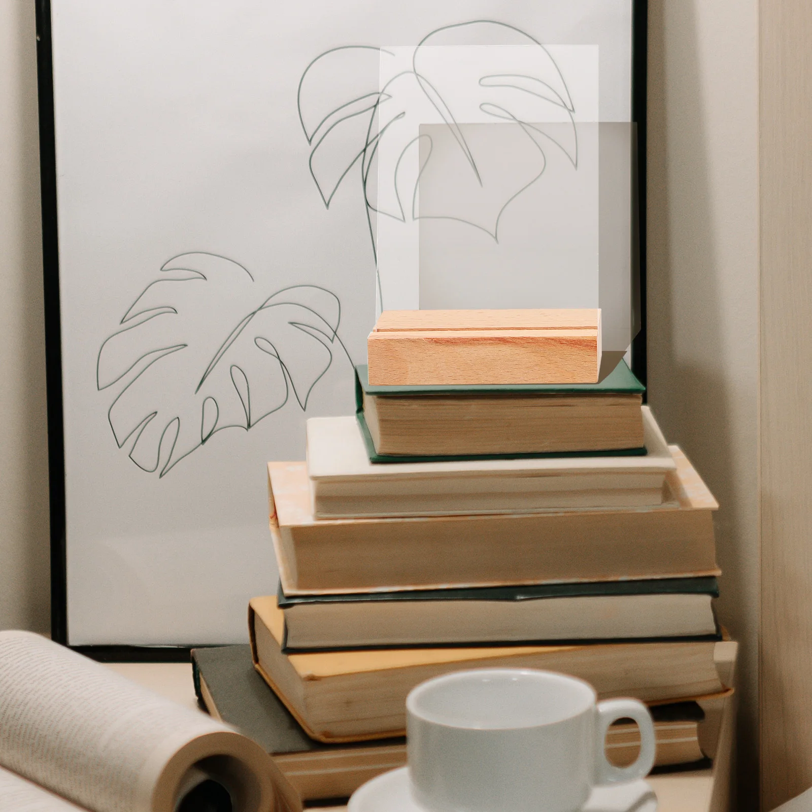 

2Pcs Double Sided Picture Frames Vertical Photo Frame Decorative Desktop Picture Holder Home Ornament Menu Holder