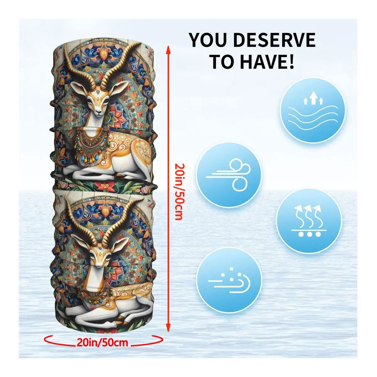 Elk Scarf Neckerchief Neck Face Mask Polyester