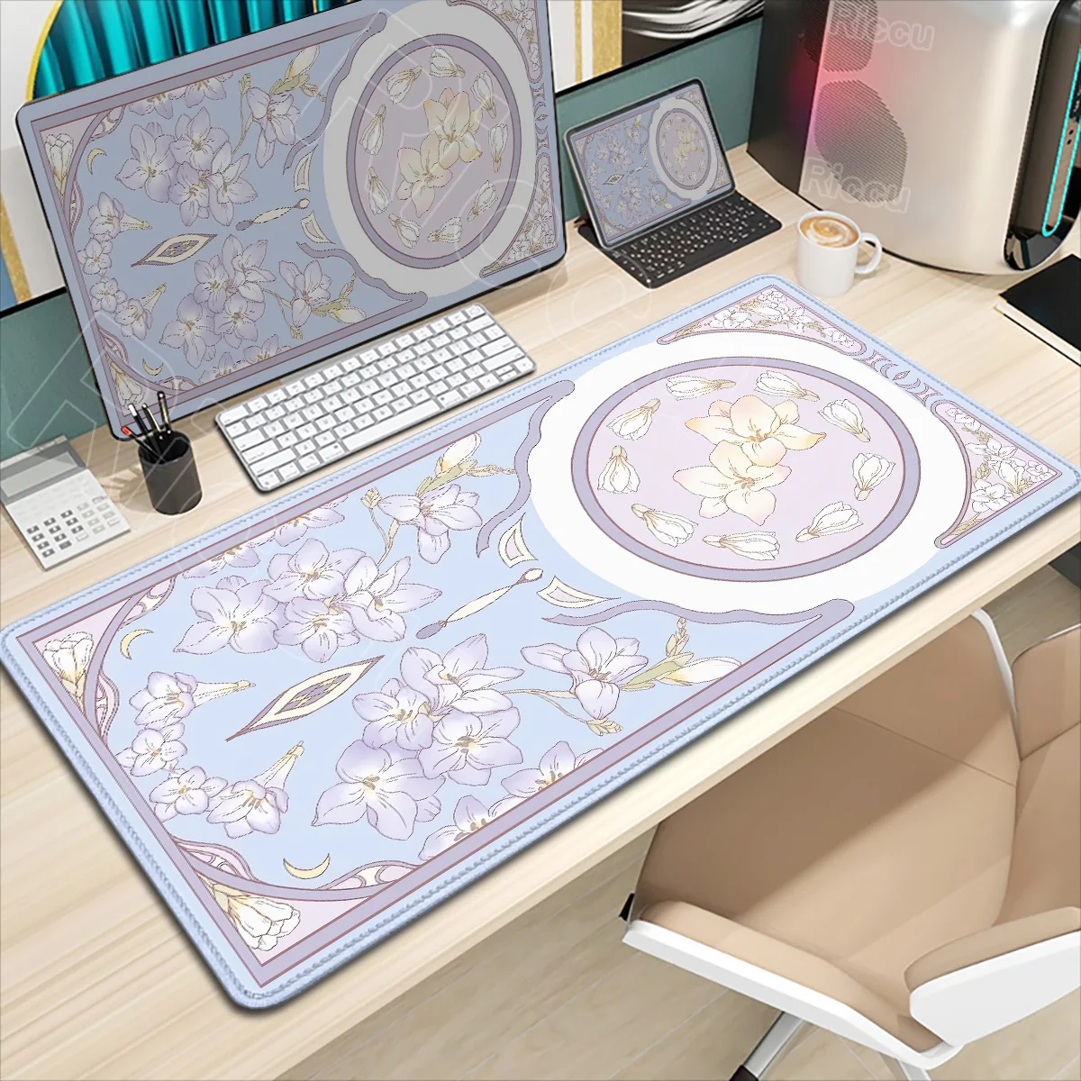 

HD Minimalist Flower Mousepad New MousePads Keyboard Pad Mouse Mat Gamer Soft Office Carpet Table Mat Desktop PC Large Mouse Pad