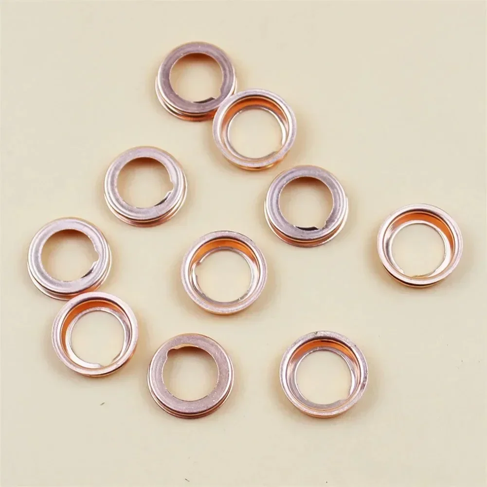 10Pcs Oil Drain Screw Gasket Copper Washer For For Nissan 11026-01M02, 11026-JA00A For Infiniti 2010-2011 For Juke