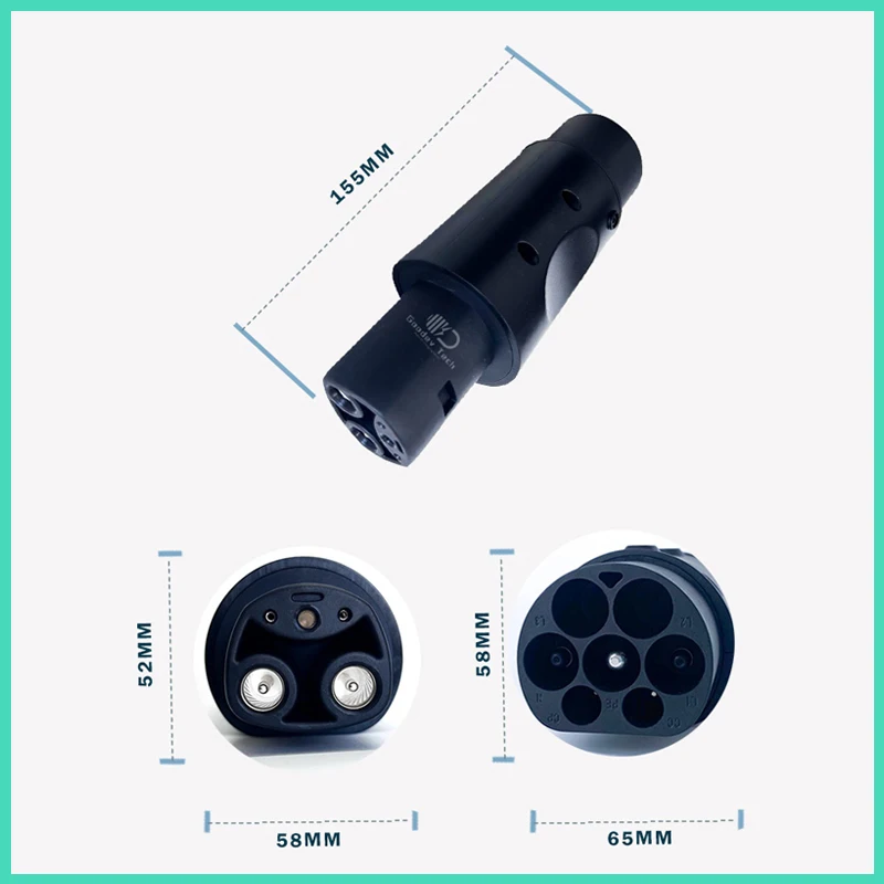 電気自動車充電器,電気自動車用充電器アダプター,iec 62196標準,タイプ2からtesla