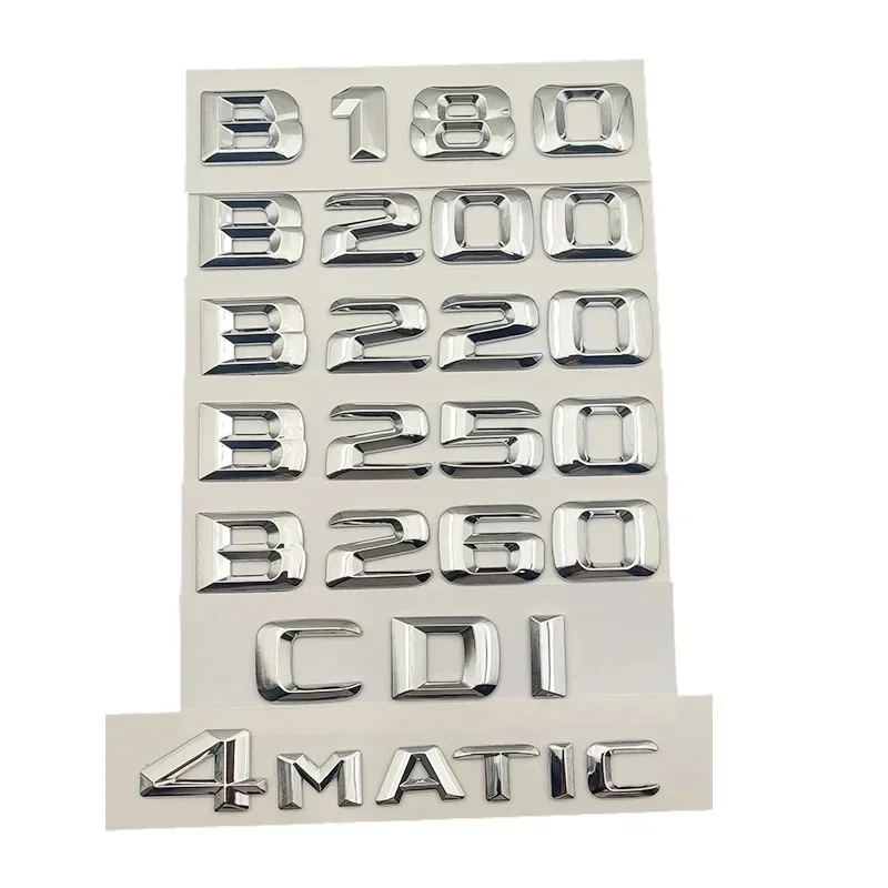 Letras do porta-malas traseiro do carro emblema logotipo adesivos de alta qualidade para mercedes benz b180 b200 b220 b250 b260 w246 w245 acessórios automóveis