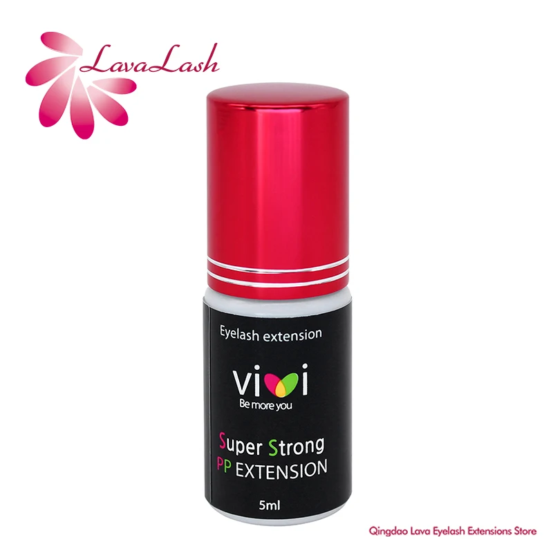 

1 Bottle VIVI Glue Korea Eyelash Extensions 5ml Makeup Tools Supplies Super Strong 5ml Wine Red Cap 2-3s Adhesive Long Lasting