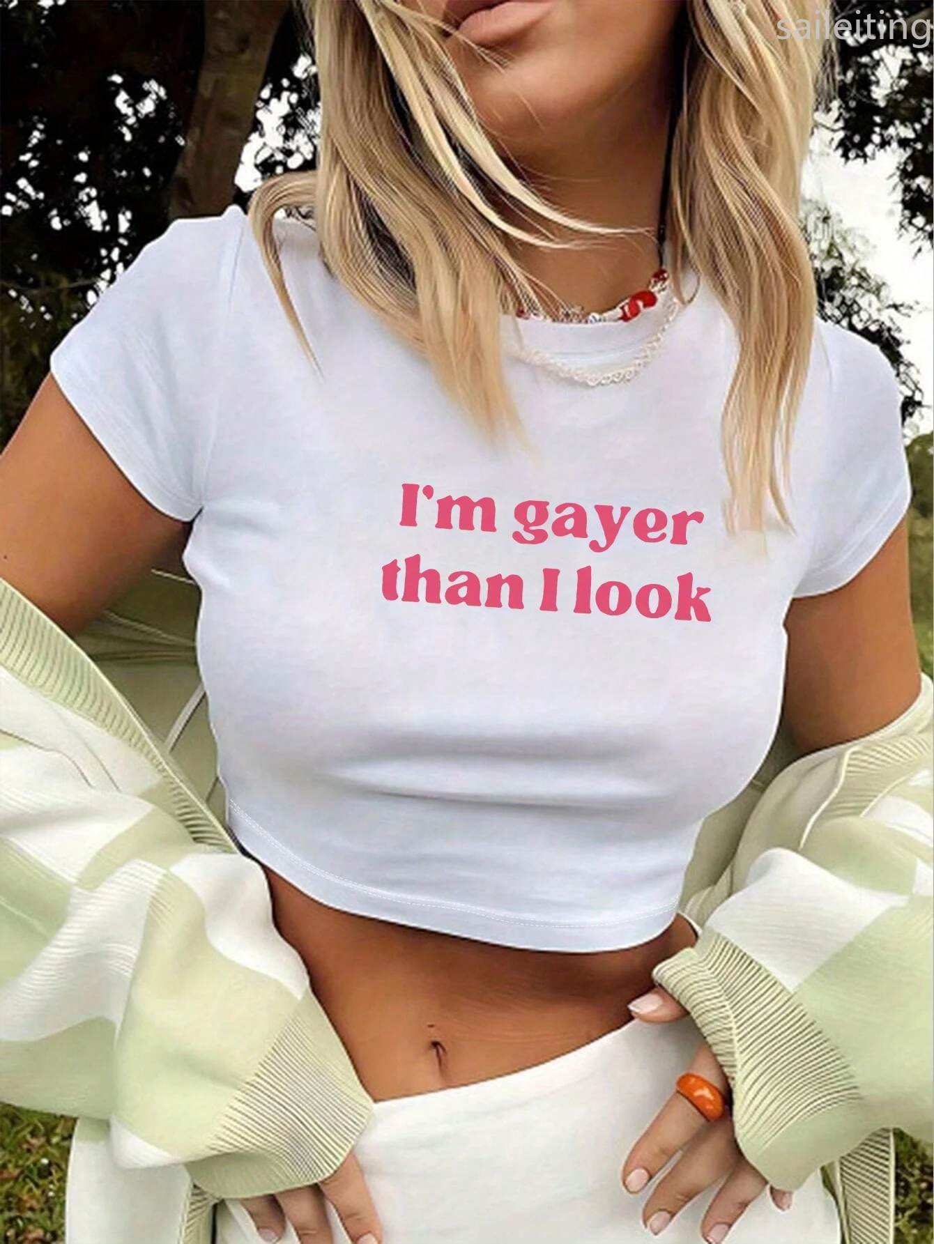 Women's Crop Top T-Shirt - 
