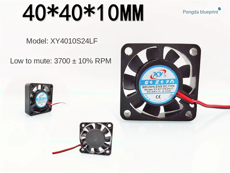 

4010 24V 0.03A низкооборотный бесшумный 3700 об/мин 4 см видеокарта 40*40*10 мм охлаждающий вентилятор