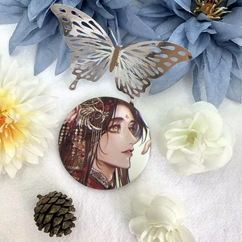 السماوية الرسمية Bestowal of Blessings "شارات الصفيح الطرفية أنيمي، "Xie Lian Flower City" دبابيس وشارات منقوشة ثنائية الأبعاد #3