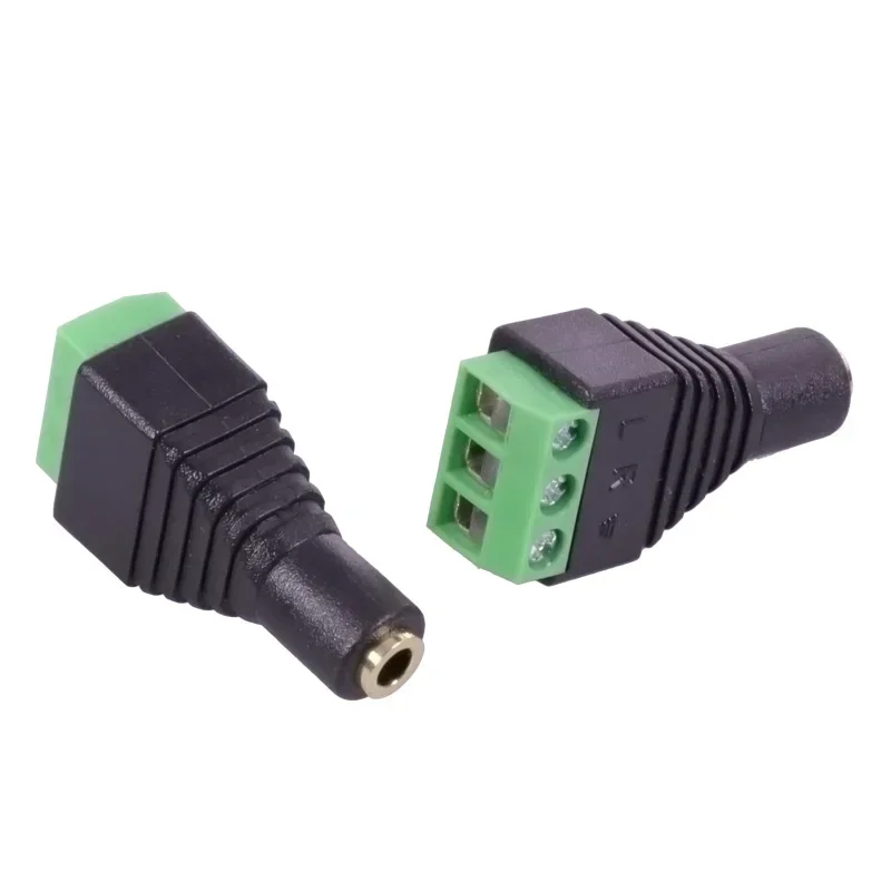1pc 3.5mm Jack Video AV Balun 3.5mm stereo female to AV Screw Terminal Stereo jack 3.5 mm female 3 pin Terminal Block Plug