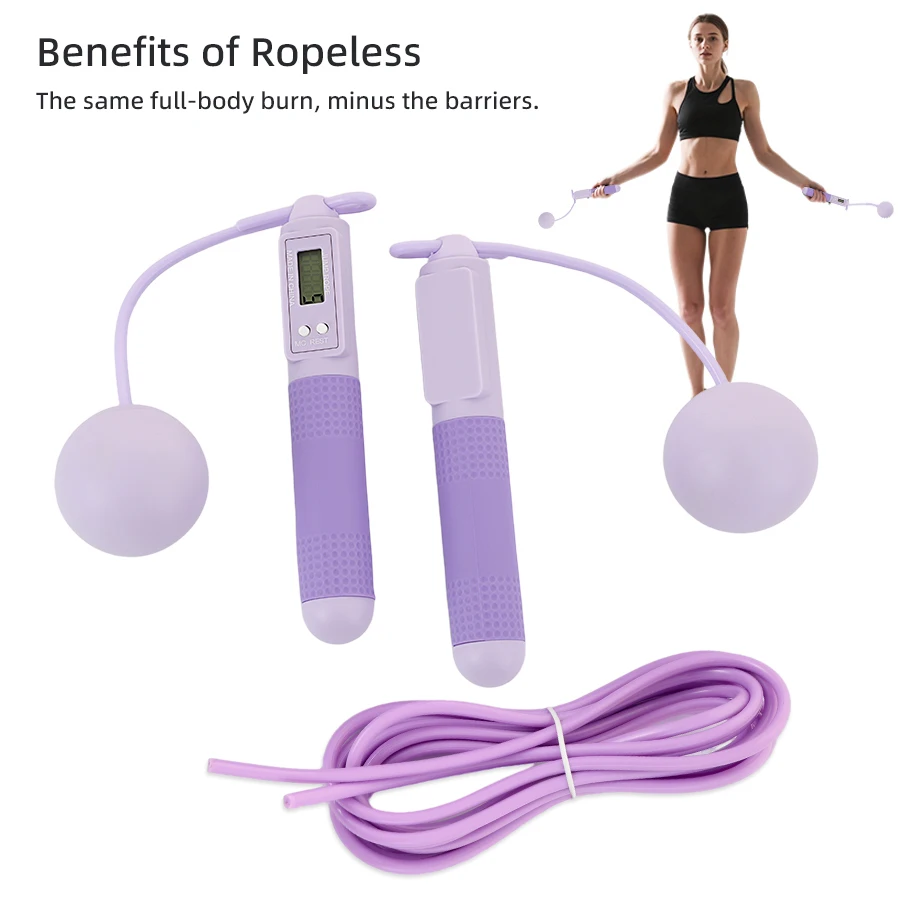 Professional Adjustable Speed  Rope Fitness Cross Fitness Cardio Weight Loss Training Digital Cordless Smart Beginner