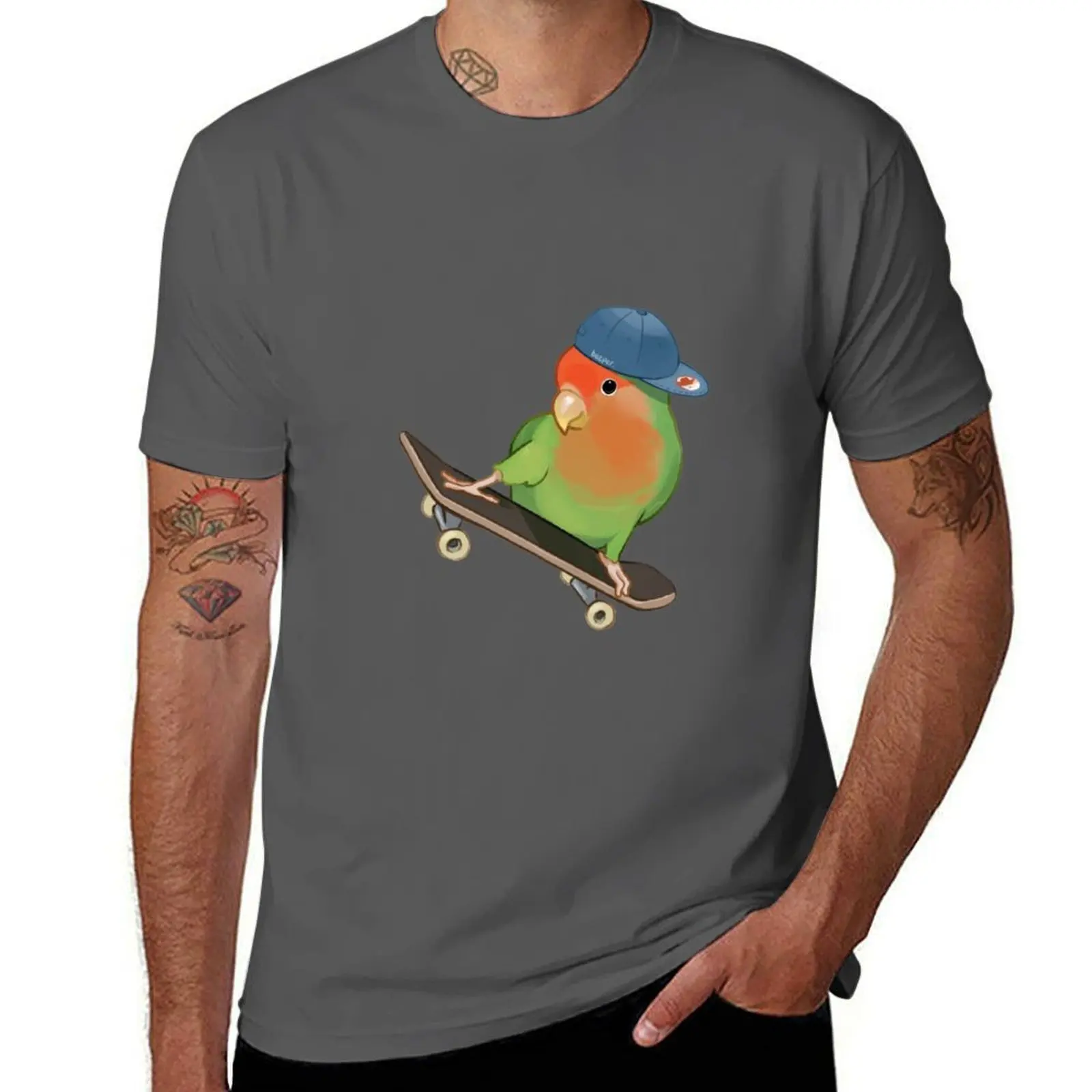 

Skater Birb T-Shirt Anti-Pilling Casual T-Shirt