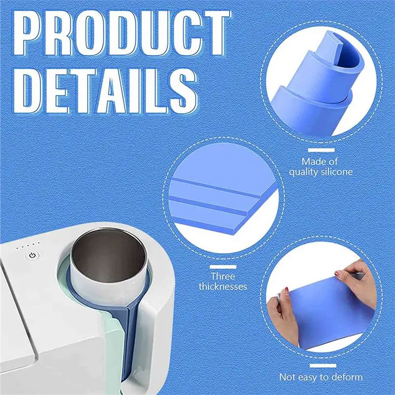 A01F-6 Pcs Sublimation Tumbler Wrap Silicone Sheets With Mug Press Bundle Accessories And Mug Press Sublimation Machine
