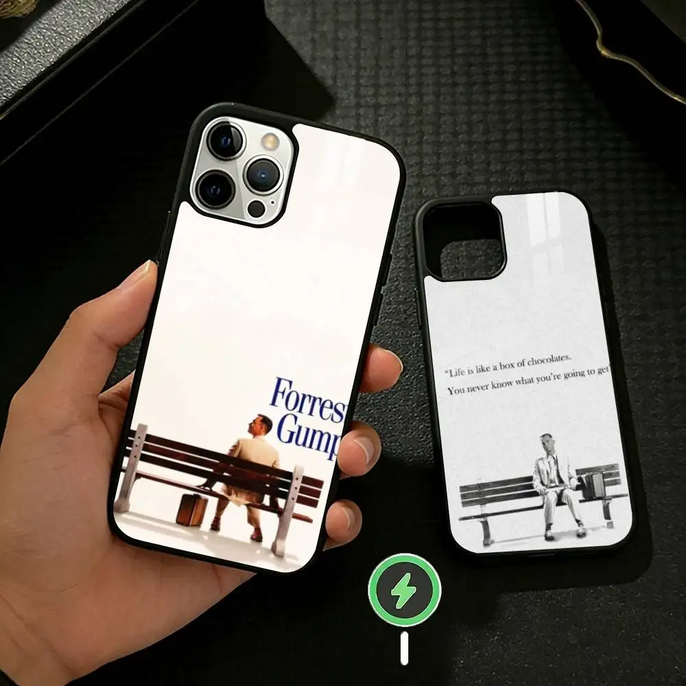 T-Tom H-Hanks Forrest Gump Phone Case For iPhone 17 16 15 14 13 12 Pro Max Plus for Mirror Wireless Magnetic Cover