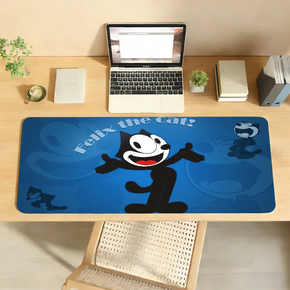 F-Felix Cartoon The C-Cat Mauspad, rutschfeste Schreibtischunterlage, PC-Laptop-Zubehör, Gummi, Büro-Tastatur, groß, Gamer-Dekoration