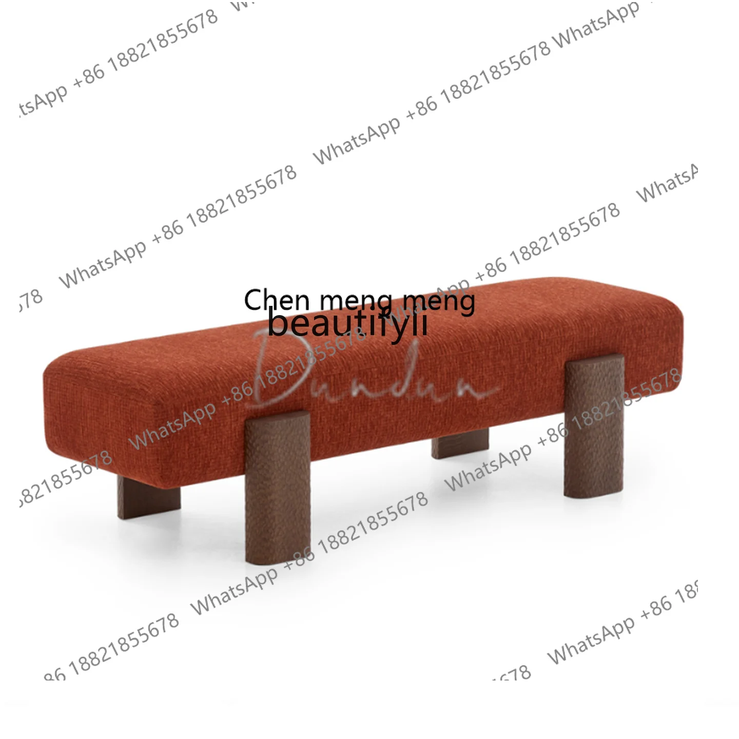 Nordic Light Luxury Creative Bedroom Bedside Stool Club Mall Leisure Long Bench Entryway Shoe Changing Stool
