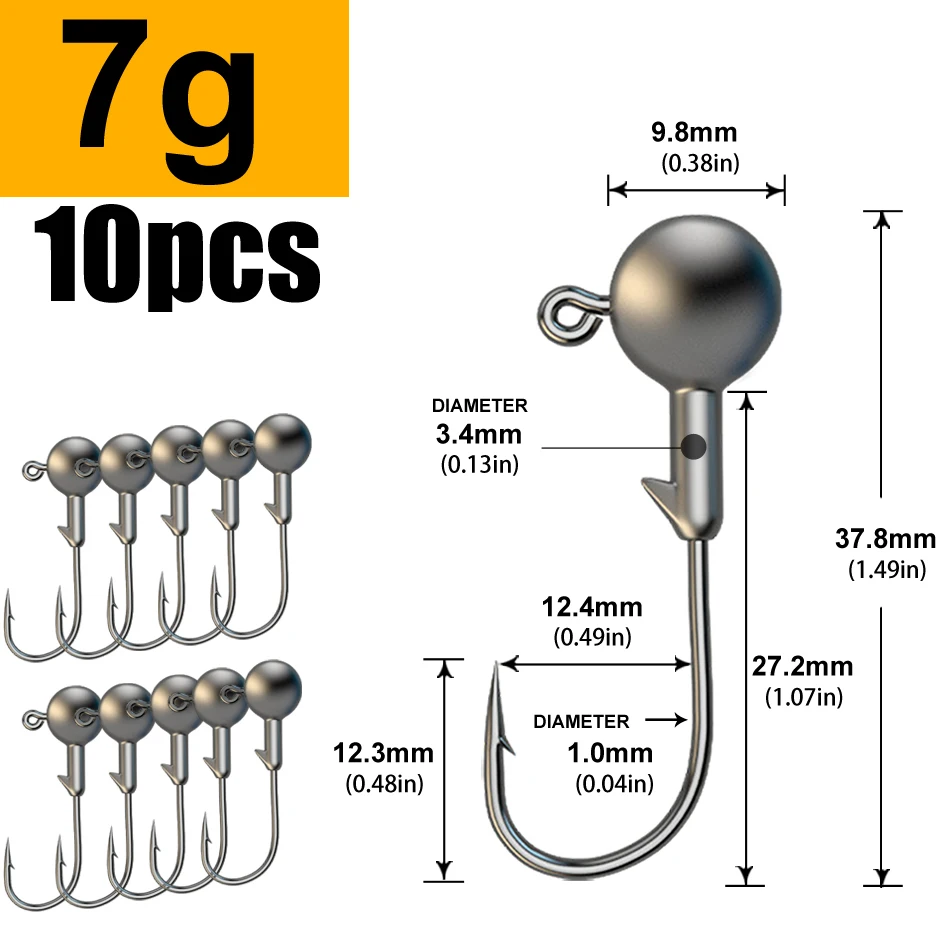 Lurestiker vissen jigging hoofd haken voor zachte worm aas, crankbait vissen scherpe haken voor Bass Pike Forel Accessoires