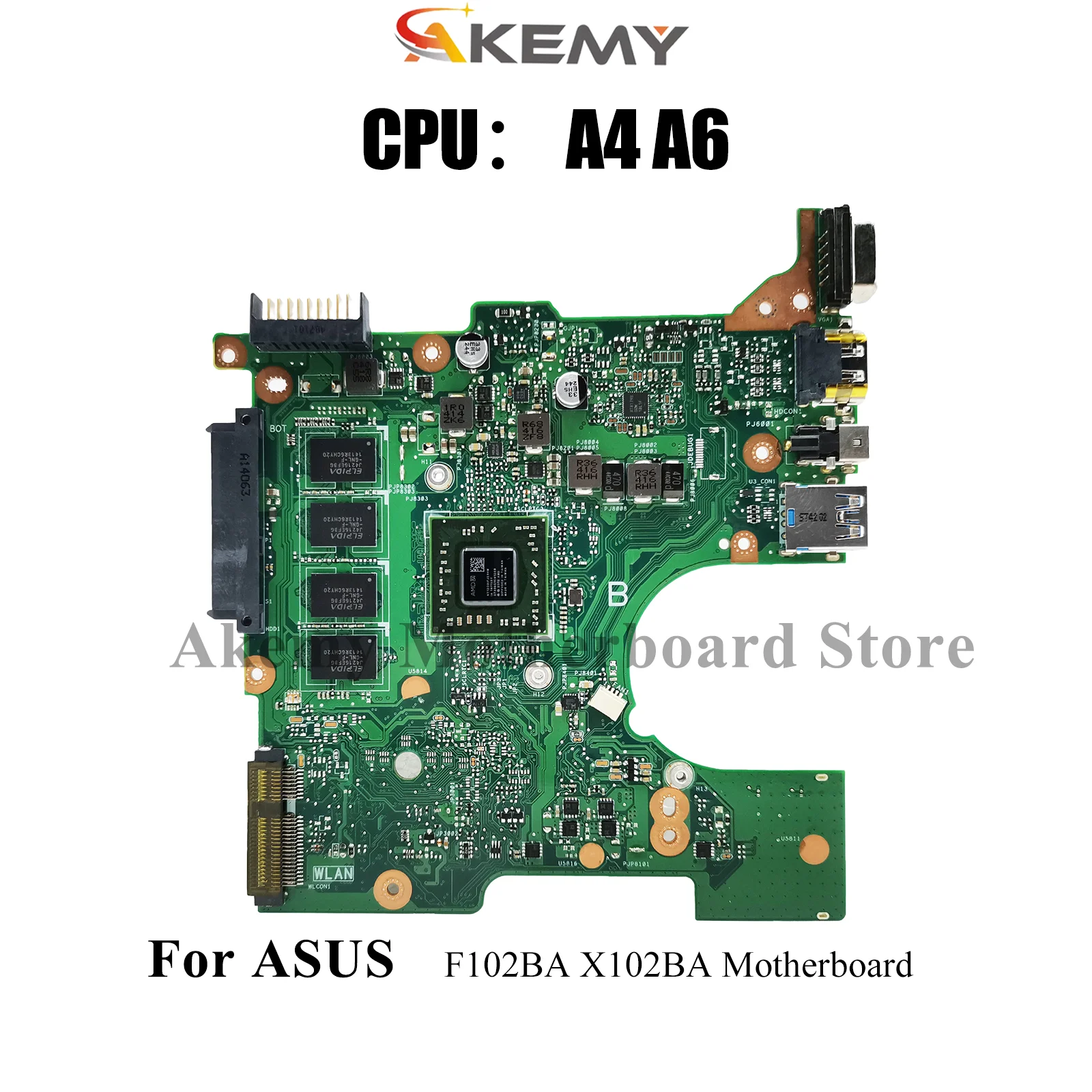 

X102BA Материнская плата для ноутбука ASUS VivoBook F102BA X102BA X102B Материнская плата для ноутбука с процессором A4 A6 100% тестирование ОК быстрая доставка