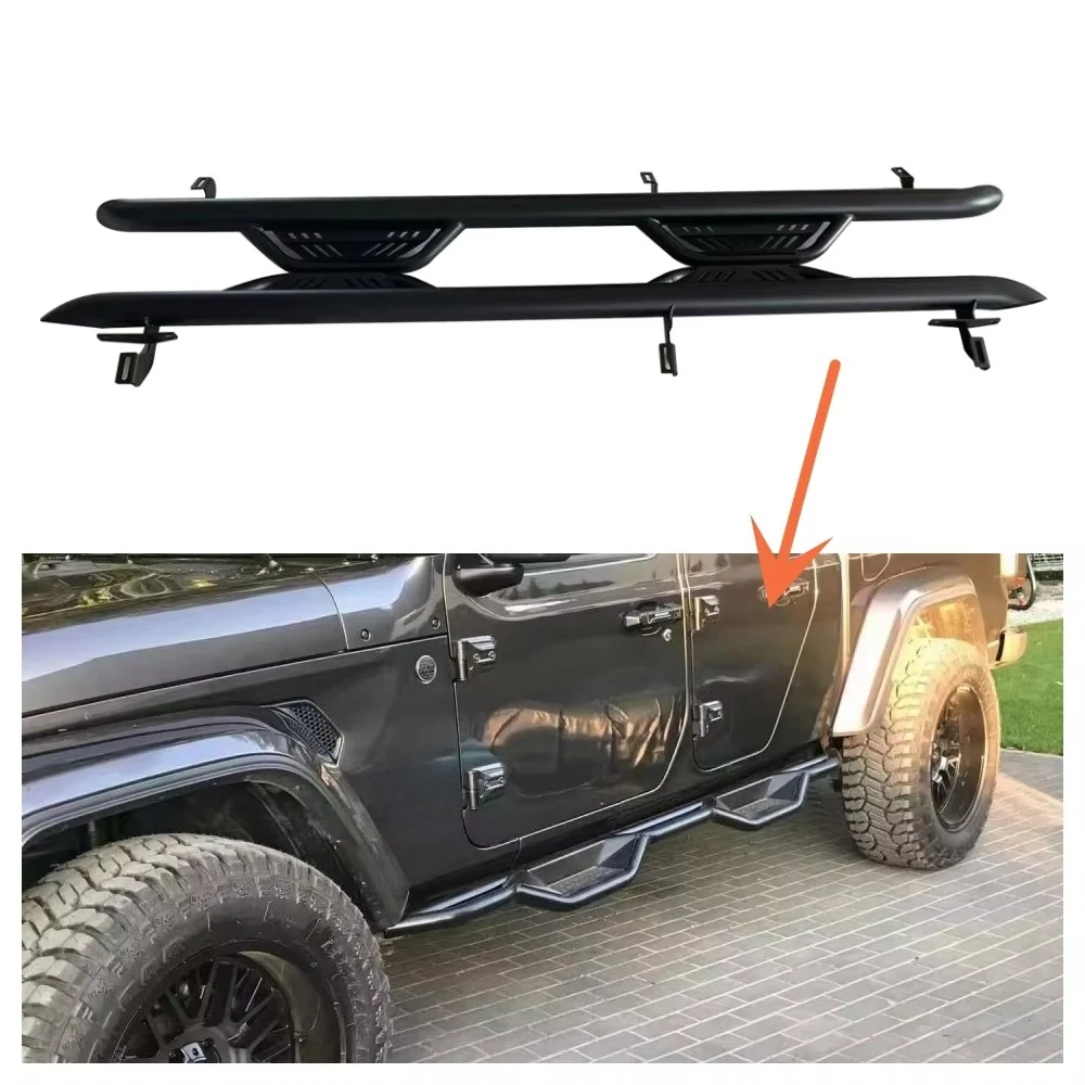 

Step Pedals Side Step Bar 1 Set Metal Rock Sliders Side Step Board for Wrangler Gladiator 2020+ JT1002 LantSun