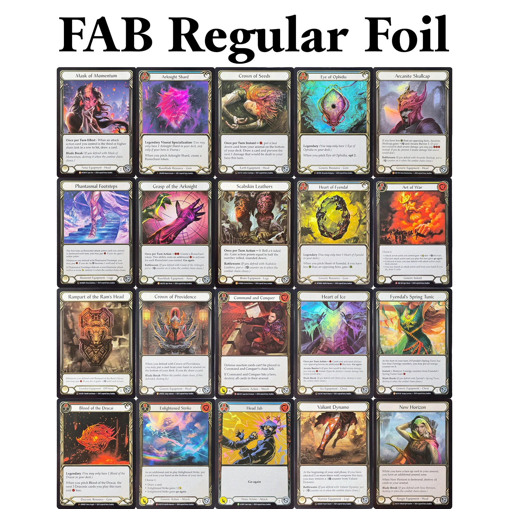 

Прокси-карты FAB Rainbow Foil TCG Игровая карта из кожи царапин Heart of Fyendal Eye of Ophidia Arknight Shard Head Jab New Horizon