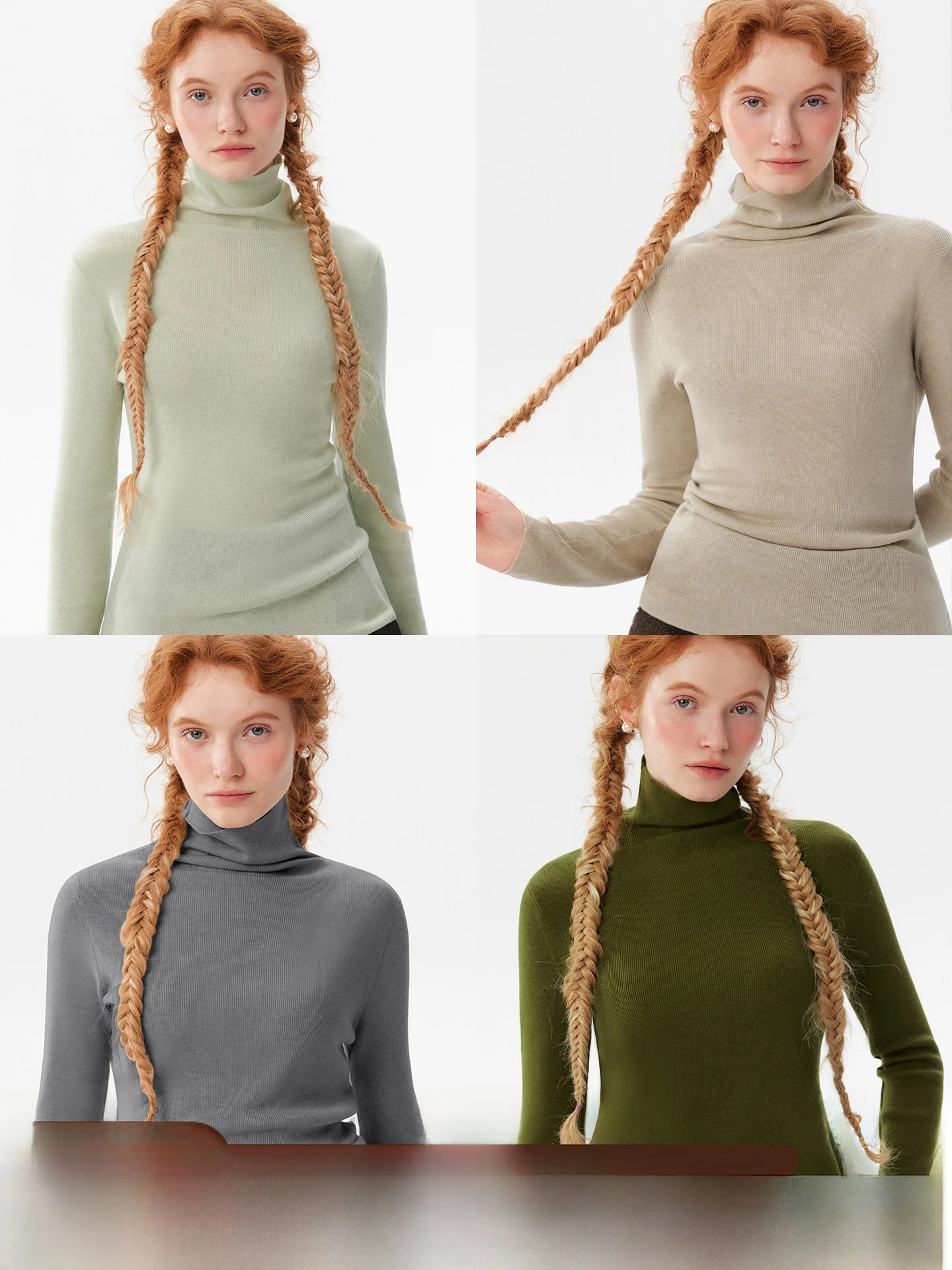 

Женский вязаный шерстяной свитер Fog: мягкий на ощупь, базовый слой, с длинными рукавами, зимний, модный, простой, теплый