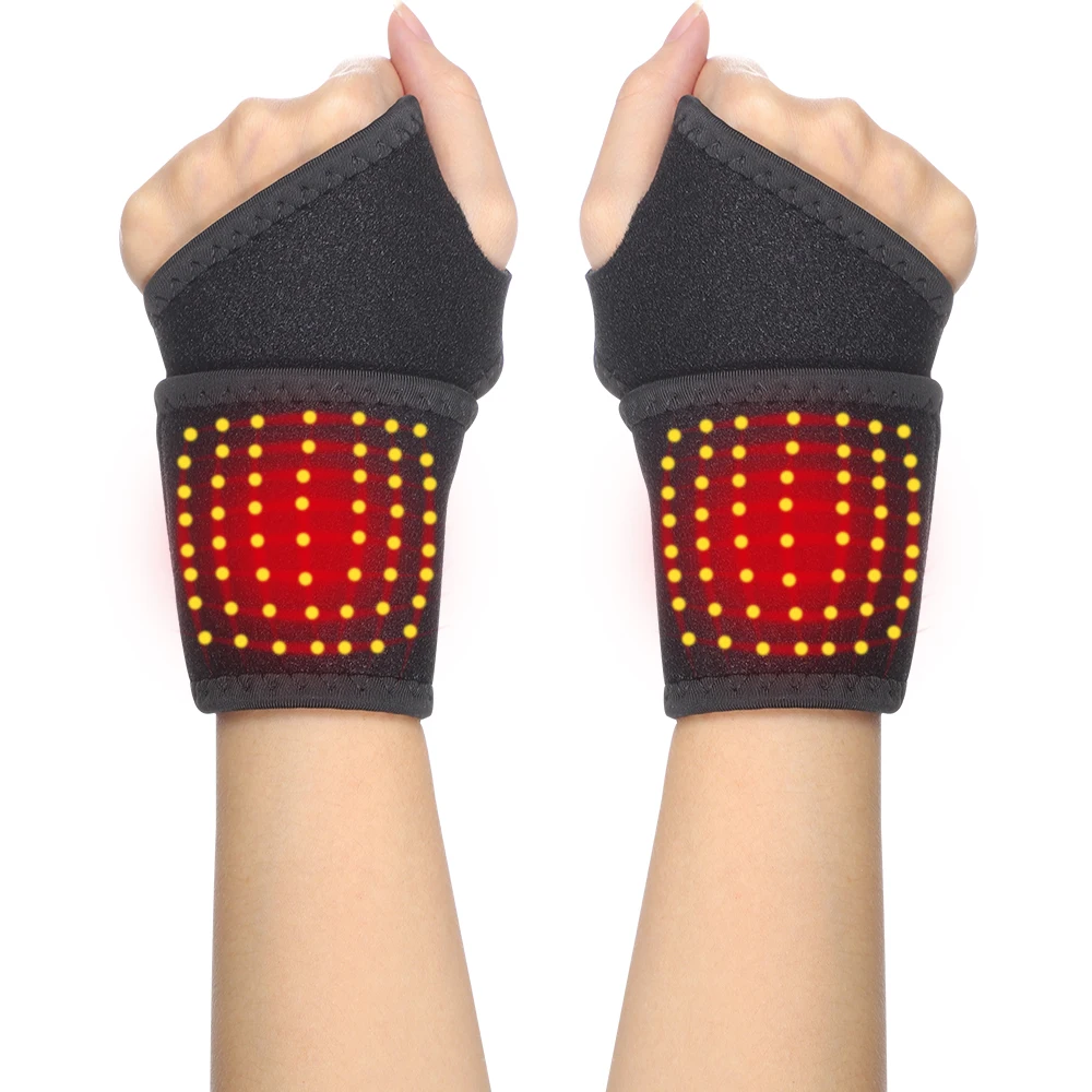 Magnetic Therapy Self-Heating Wrist Support Brace Wrap Heated Hand Warmer Compression Pain Relief Wristband Belt