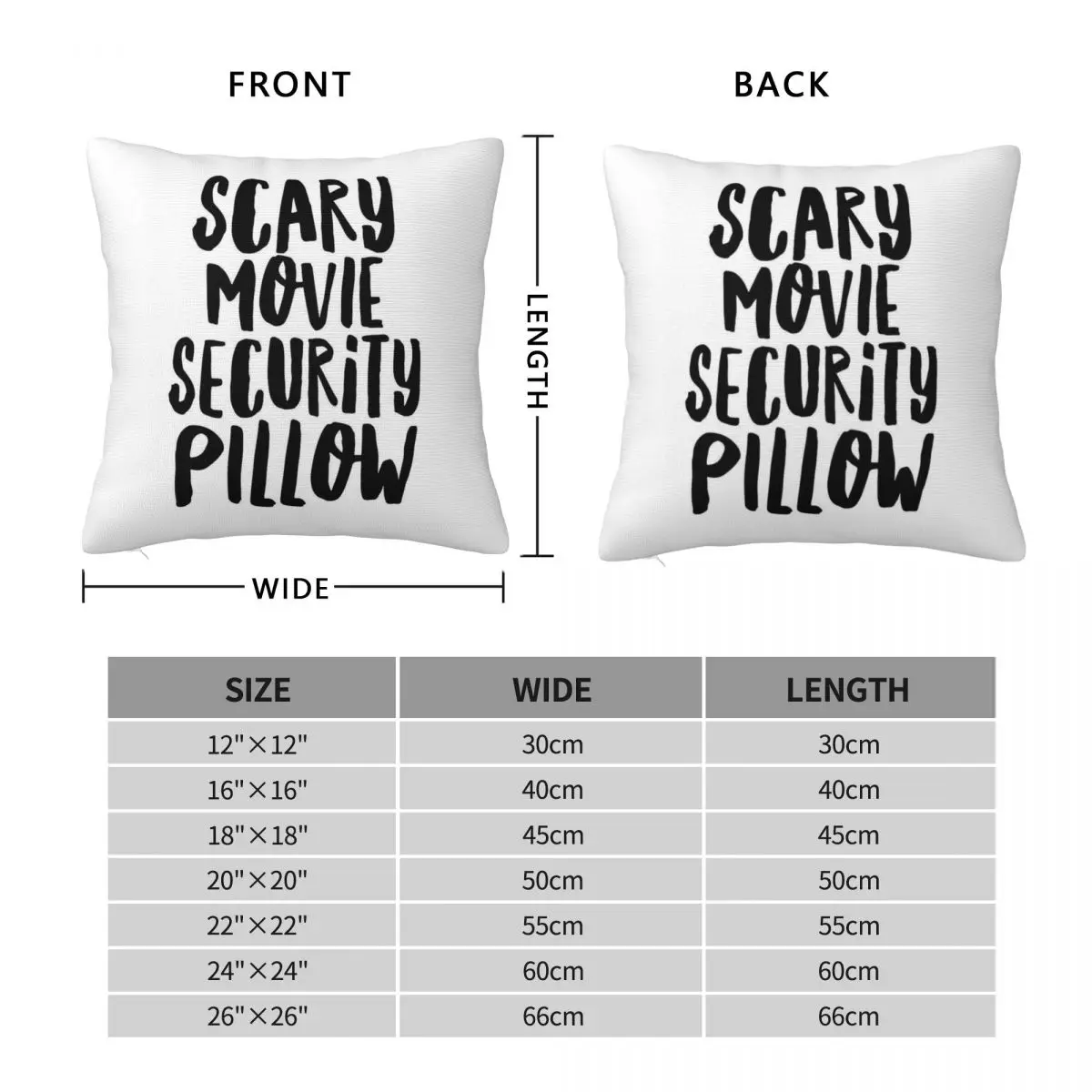 Scary Movie Security Square Pillowcase Polyester Linen Velvet Printed Zip Decorative Pillow Case Bed Cushion Case