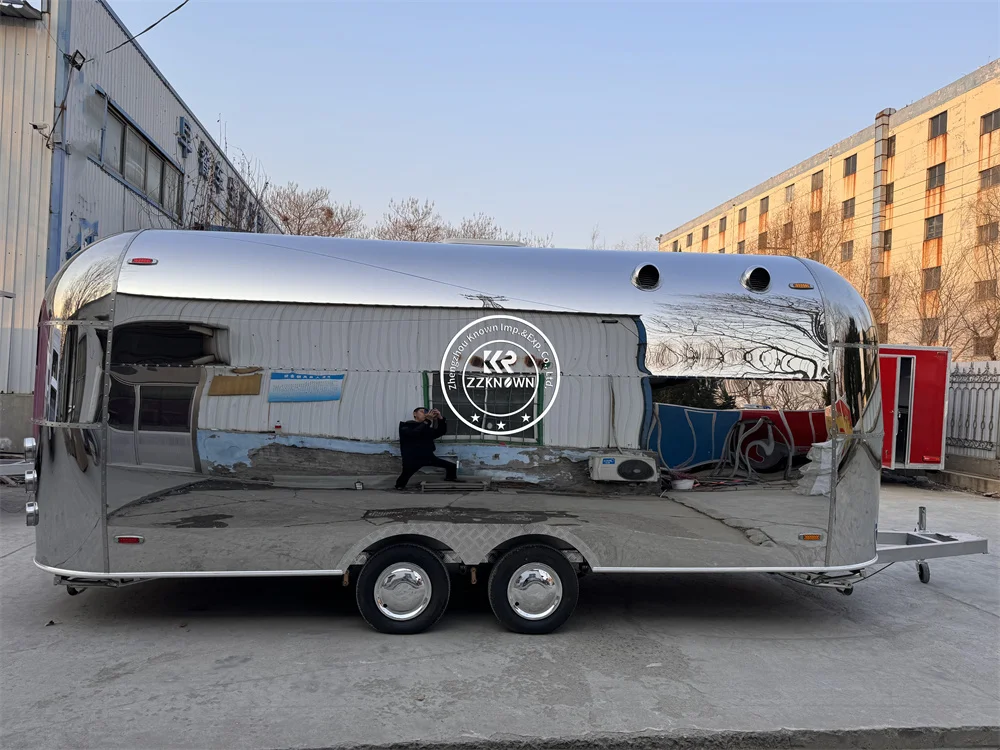 Mobile Food Trailer Airstream Customize Mobile Kitchen With Equipment Snack Pizza Kiosk Ice Cream Fast Food Truck Van