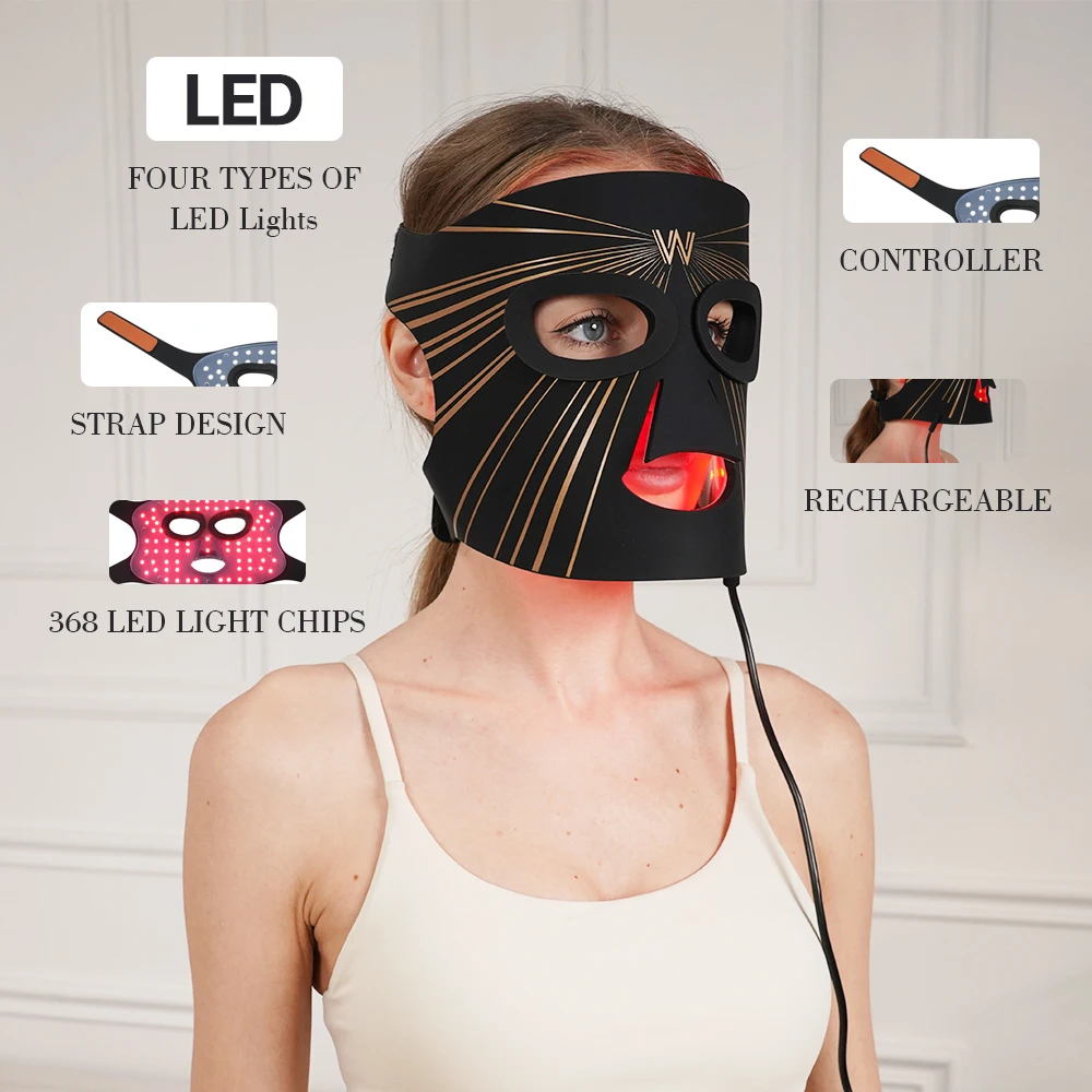 LED-Lichtmaske für das Gesicht, LED-Gesichtsmaske, Lichttherapie