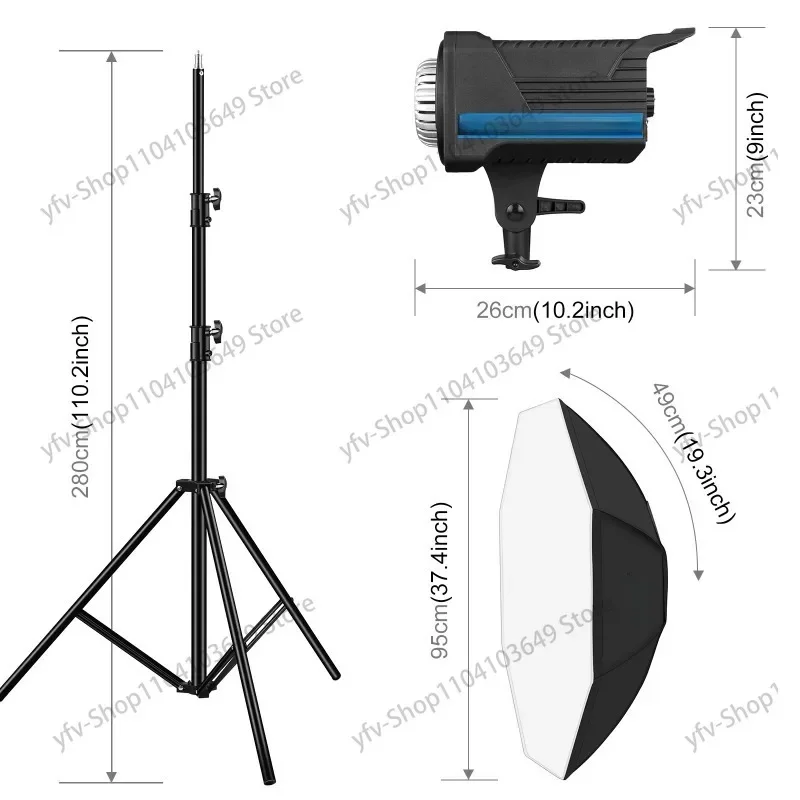 150w Camera Normally on Light Set, Studio Studio Normally on Light Set, with 2.8 Meters Tripod