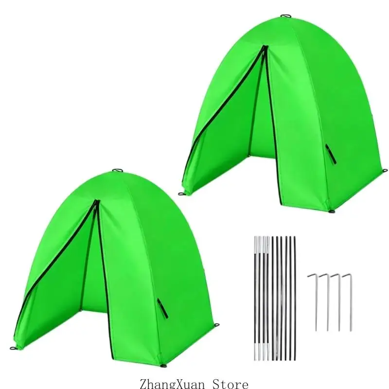 Gemüseabdeckungen aus Vliesstoff, Set aus 2 genähten Gartenabdeckungen mit Reißverschlussöffnungen für kalte Luft, Wind, Staub – Detail 5