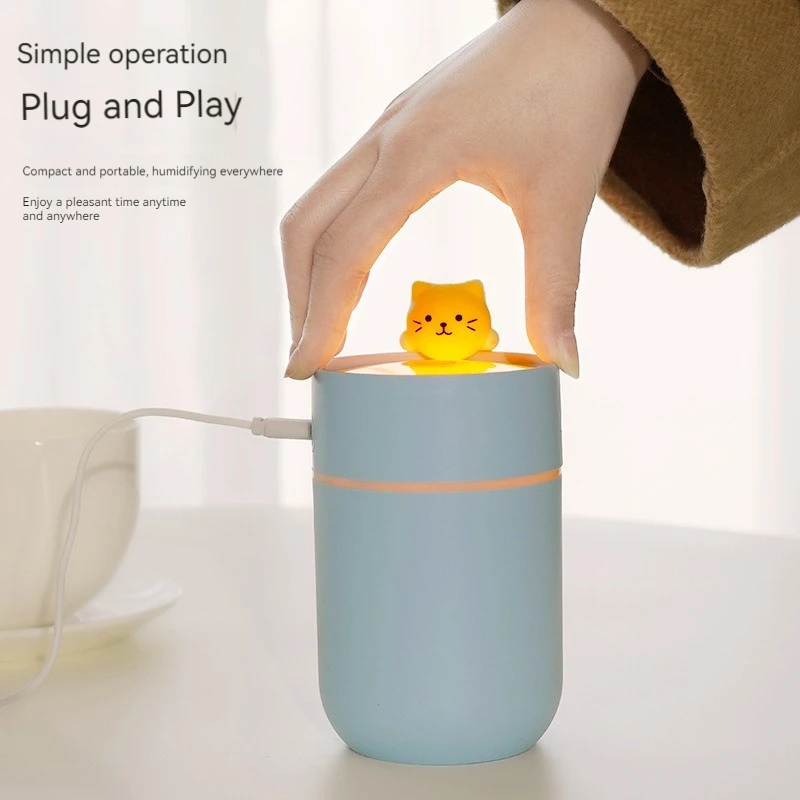 Mini supporter ficateur d'air USB pour animaux de compagnie, chat mignon, aquarelle, maison, petit atomiseur, grand volume de brouillard, machine d'aromathérapie, petit cadeau, nouveau