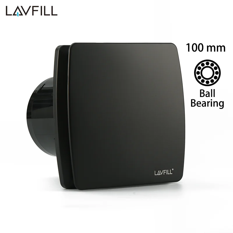 230V ท่อ 4 "100 มม.เพดานห้องน้ํา Axial Ventilator พัดลมลูกปืนมอเตอร์ด้านหลังวาล์ว