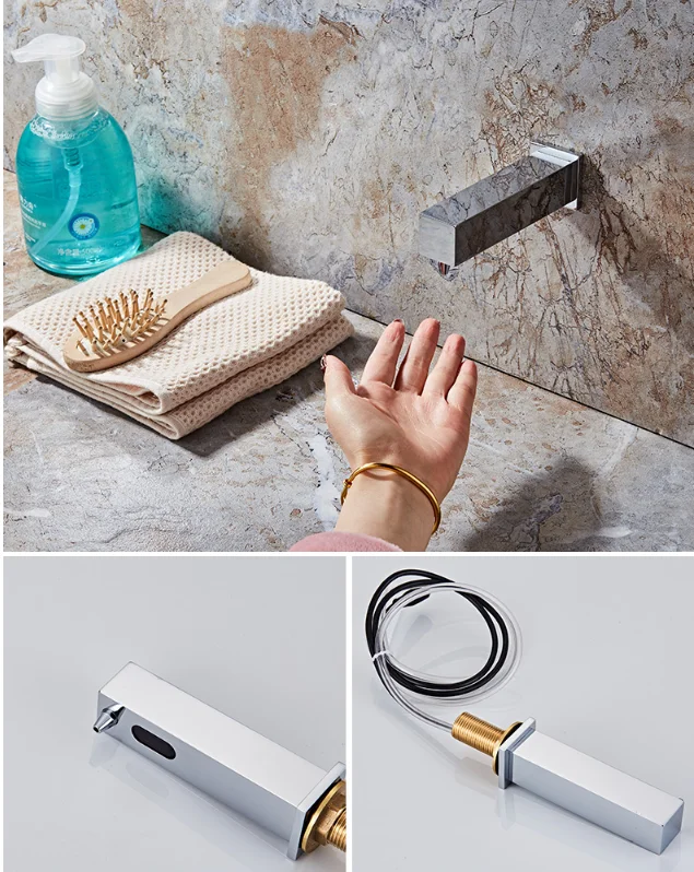 Commercial Modern Single-Hole Touchless Liquid Soap Dispenser Wall Mounted Hands-Free Electronic Sensor Soap Dispenser