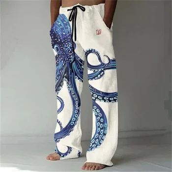 メンズワイドレッグパンツ,3Dトレンディ,ラージサイズ,ストレート,カジュアル,クロスボーダー,春と秋,ニューコレクション