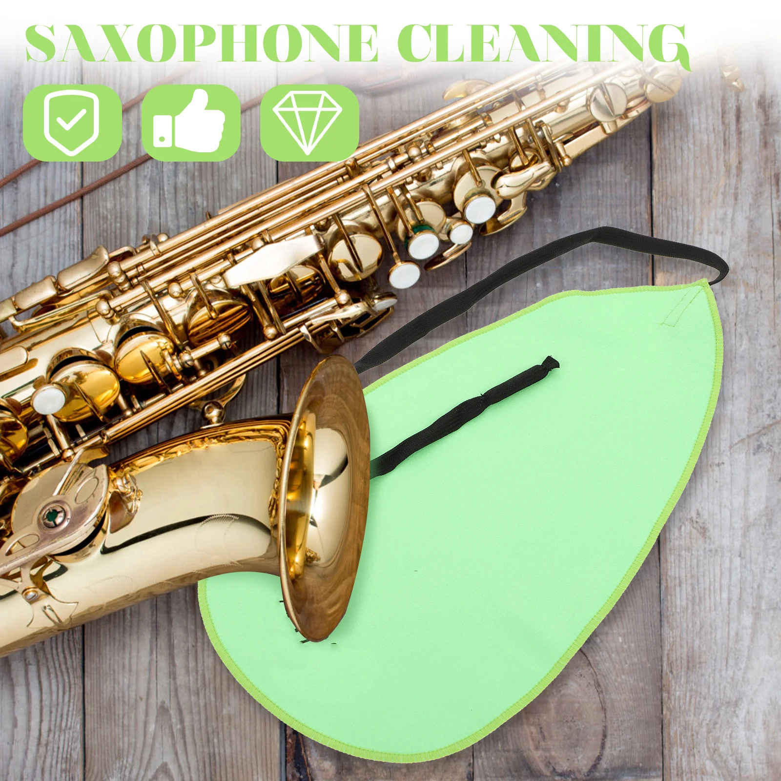 Wind Instrument Cleaning Cloth Flute Cleaner Clarinet inside Tube Kit Sax Soprano