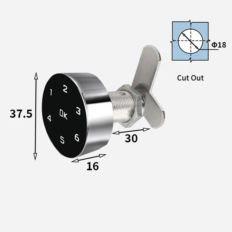 Smart Password Drawer Cabinet Wooden Door Lock Anticlockwise Clockwise Keypad Electronic Office Digital File Box Door Lock