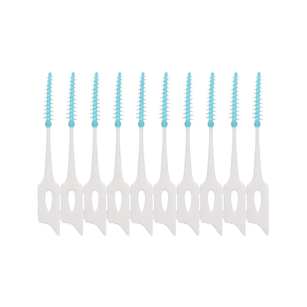 40Pcs Dental Super Soft Silicone Interdental Brushes Dental Floss Toothpicks Cleaning Brush Oral Hygiene Care