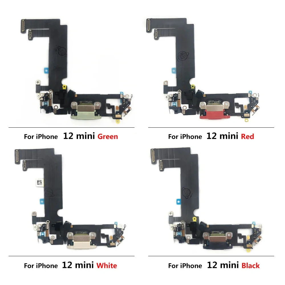 New Quick Charge Bottom Mic USB Charger SUB Board For iPhone 12 Pro Max mini 12mini Dock Connector Charging Port Replacement