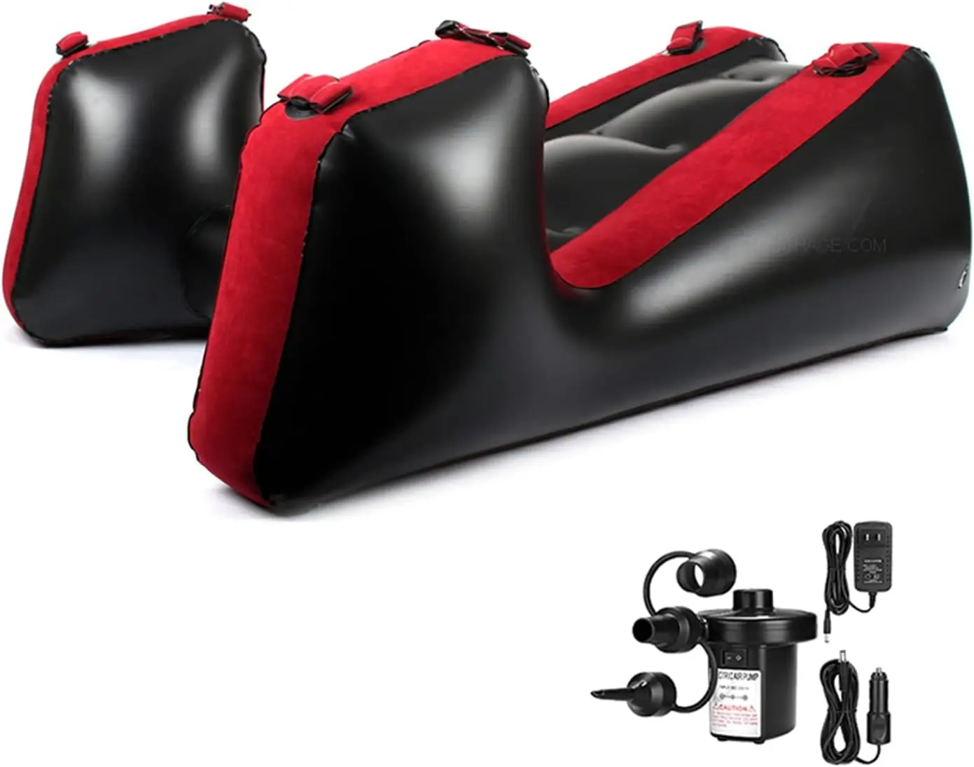 Sofá cama inflable, sofá inflable con bomba de aire doméstica, sillón portátil, herramientas de relajación para dormitorio (rojo)