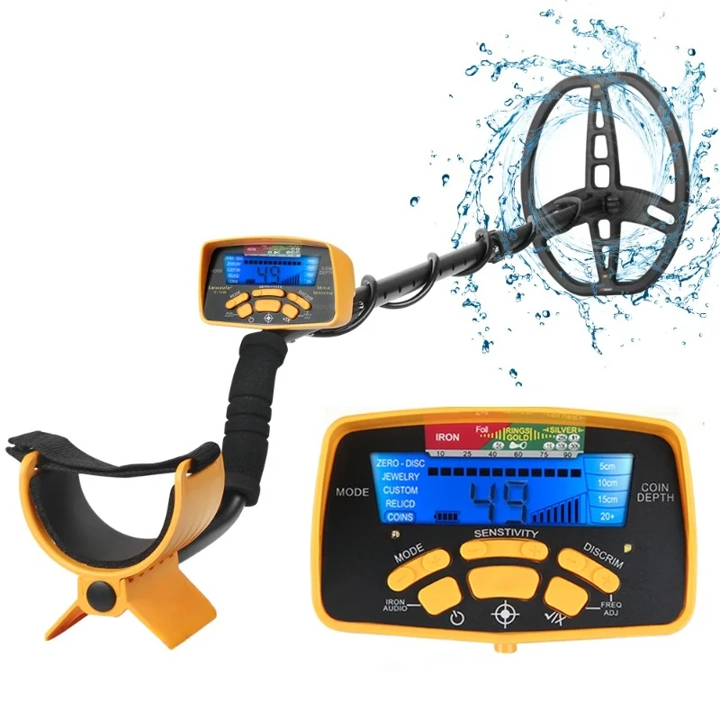 TC-500 Metal Detector 100CM Waterproof Underground Professional Gold Detector for Adults Treasure Finder Pinpointing